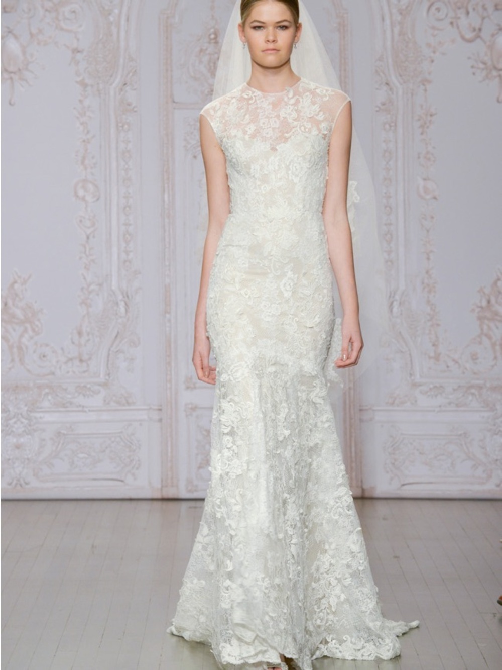 Monique Lhullier Bridal Fall 2015 Lace Wedding Gown